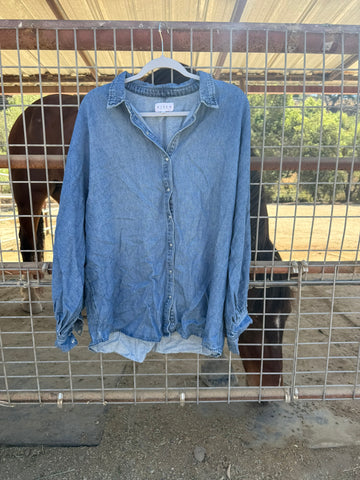 Risen Denim Shirt Dress