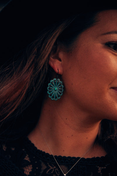 Ranch Hand: Concho Fish Hook Earrings