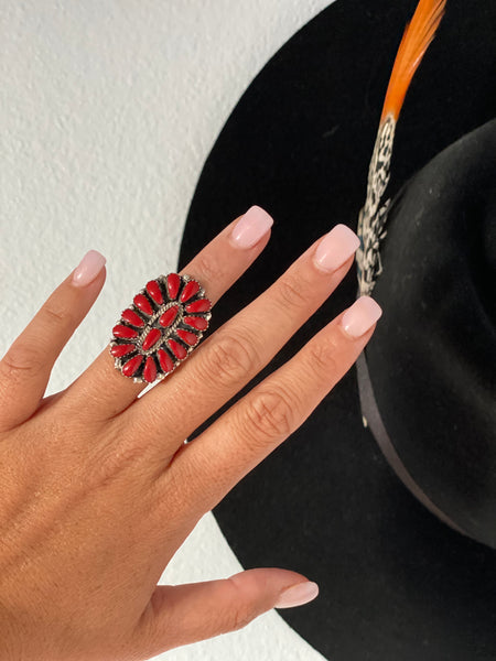 The Dallas Coral Cluster Ring || Size 6.25