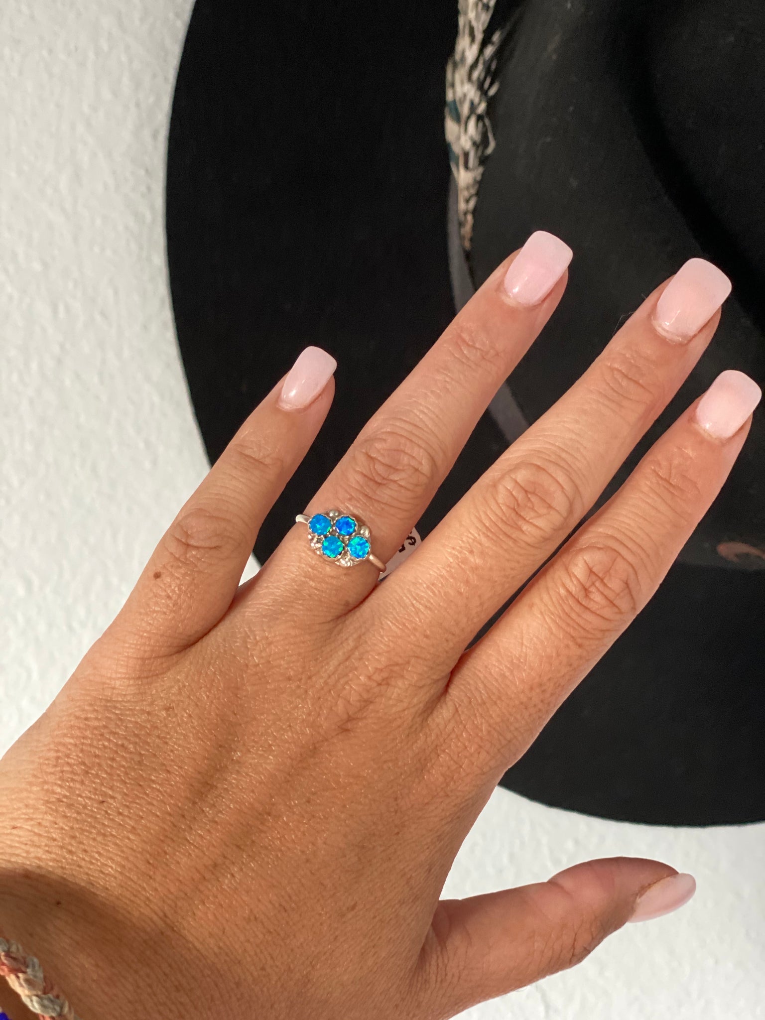 Silver Strand Blue Opal Ring || Size 6.5