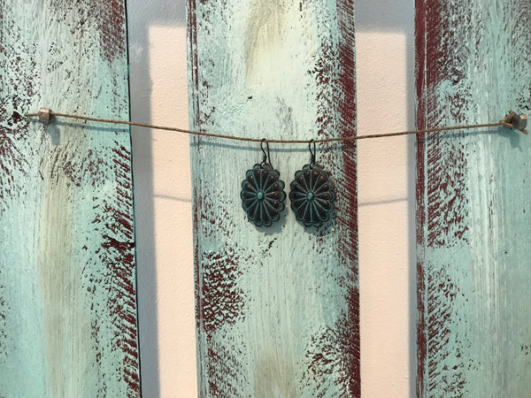 Ranch Hand: Concho Fish Hook Earrings